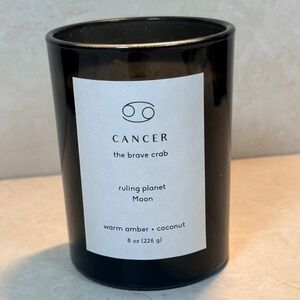 Project 62 Cancer The Brave Zodiac Candle Warm Amber Coconut 8oz Soy Wax Blend